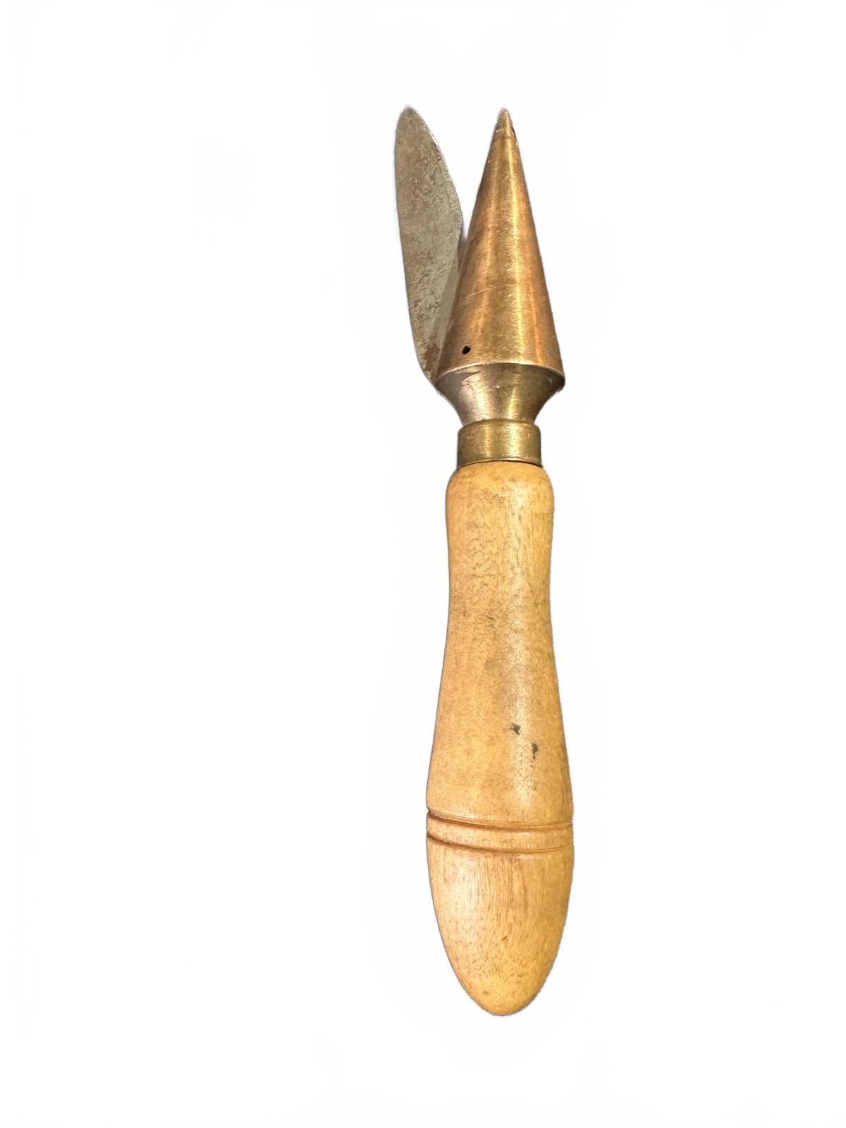 Vintage Marlinspike Rope Fid Knife Wood Handle