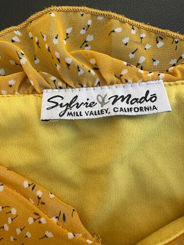 Sylvie & Mado Mustard Ruffle Cami Top
