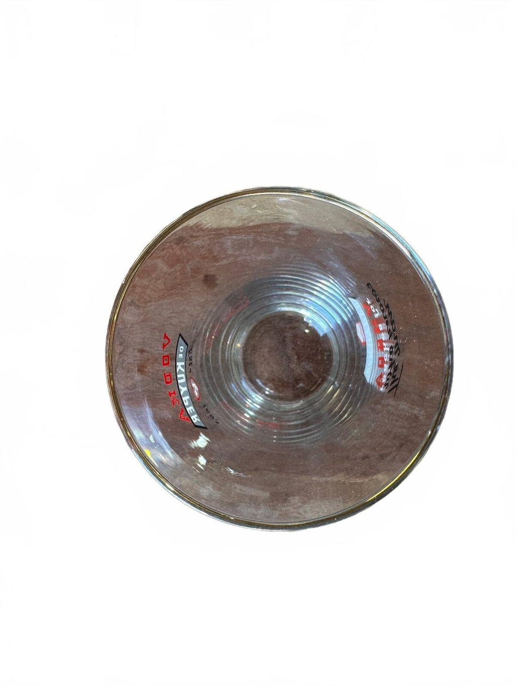 Vintage De Kuyper Vodka Advertising Glass Gold Rim