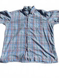 Ralph Lauren Bob Camp Large Blue Madras Plaid Shirt