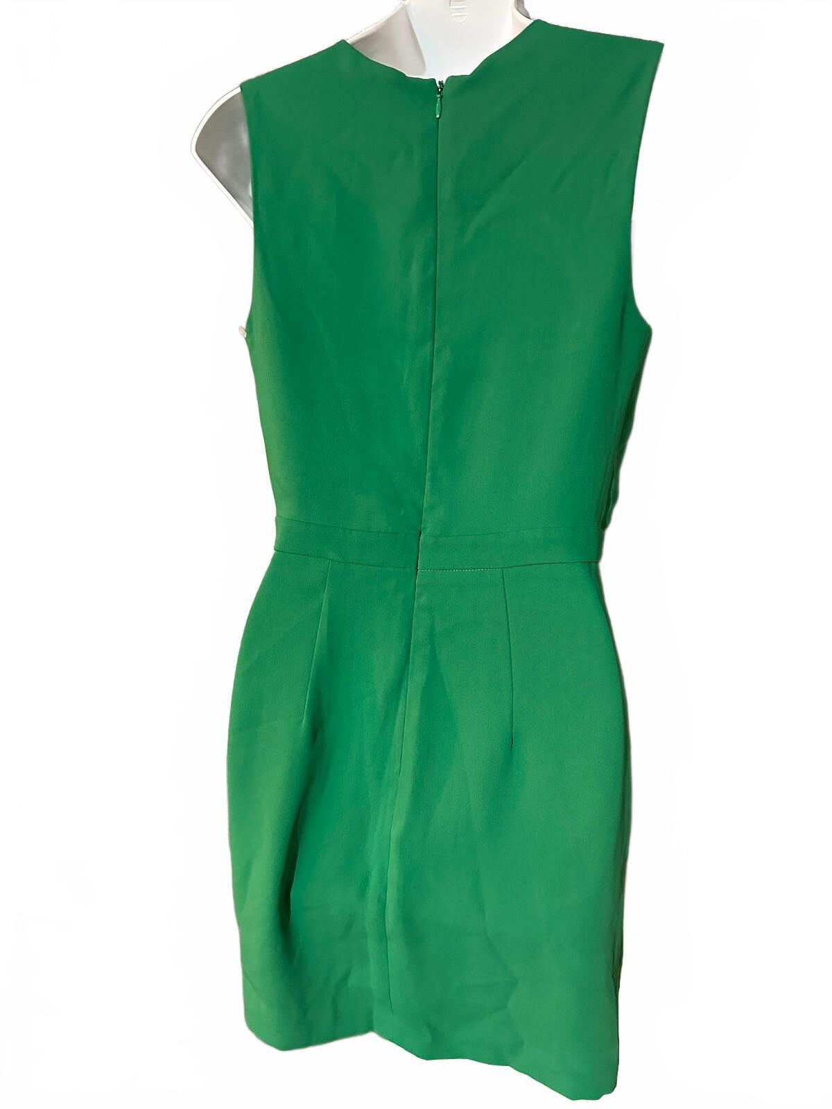 Topshop Green Sleeveless Draped Dress Size 4