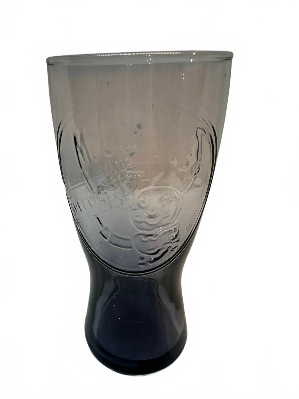 3 McDonald’s 1997 Embossed Glasses Purple Green Clear