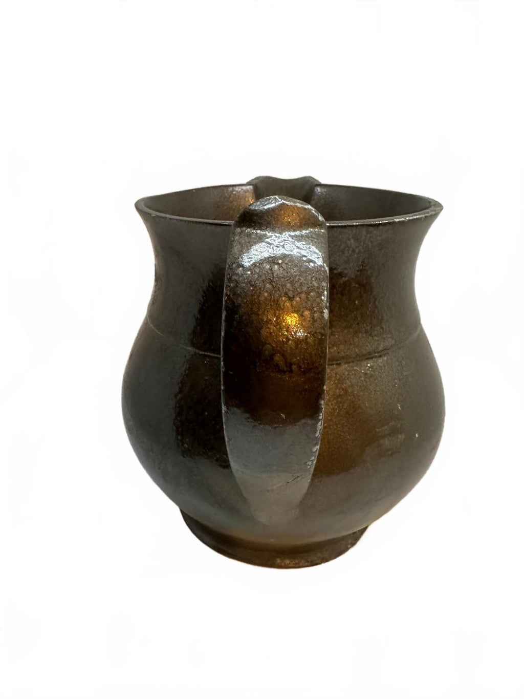 Vintage Bronze Tone Metal Pitcher Sculptural Spout