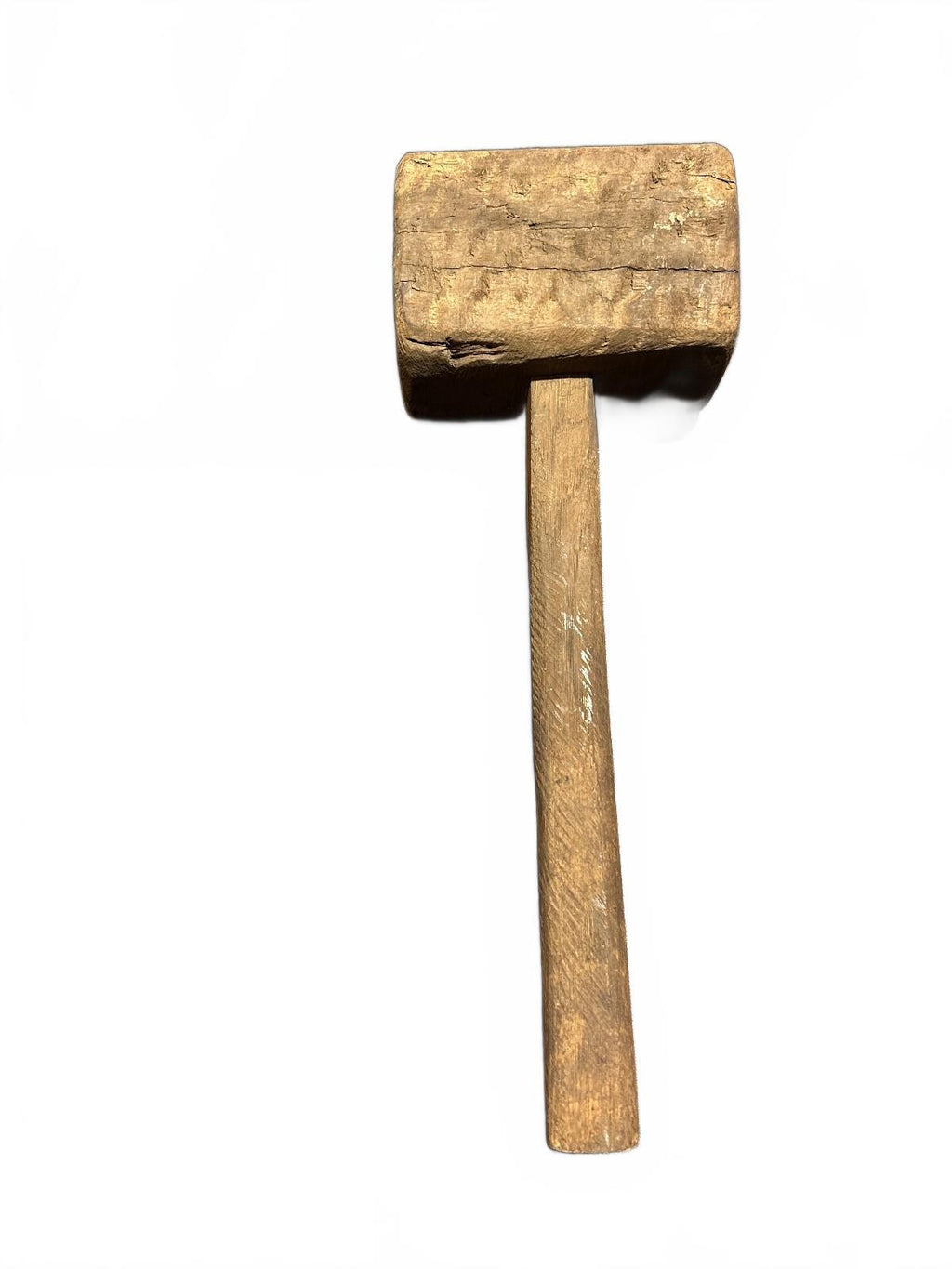 Antique Primitive Wooden Carpenter Mallet Woodworking Tool