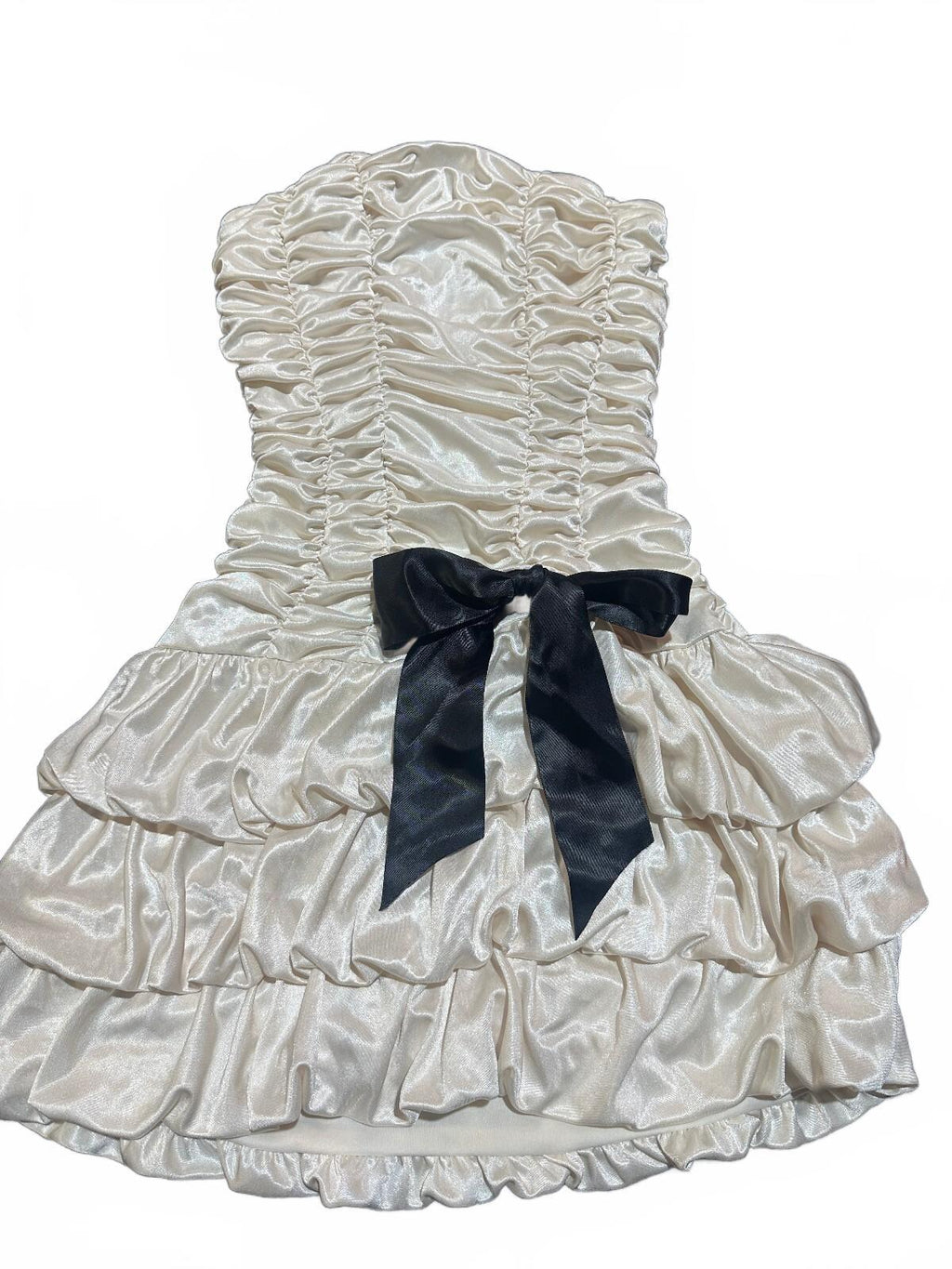 Steppin Out Ivory Strapless Ruffle Dress