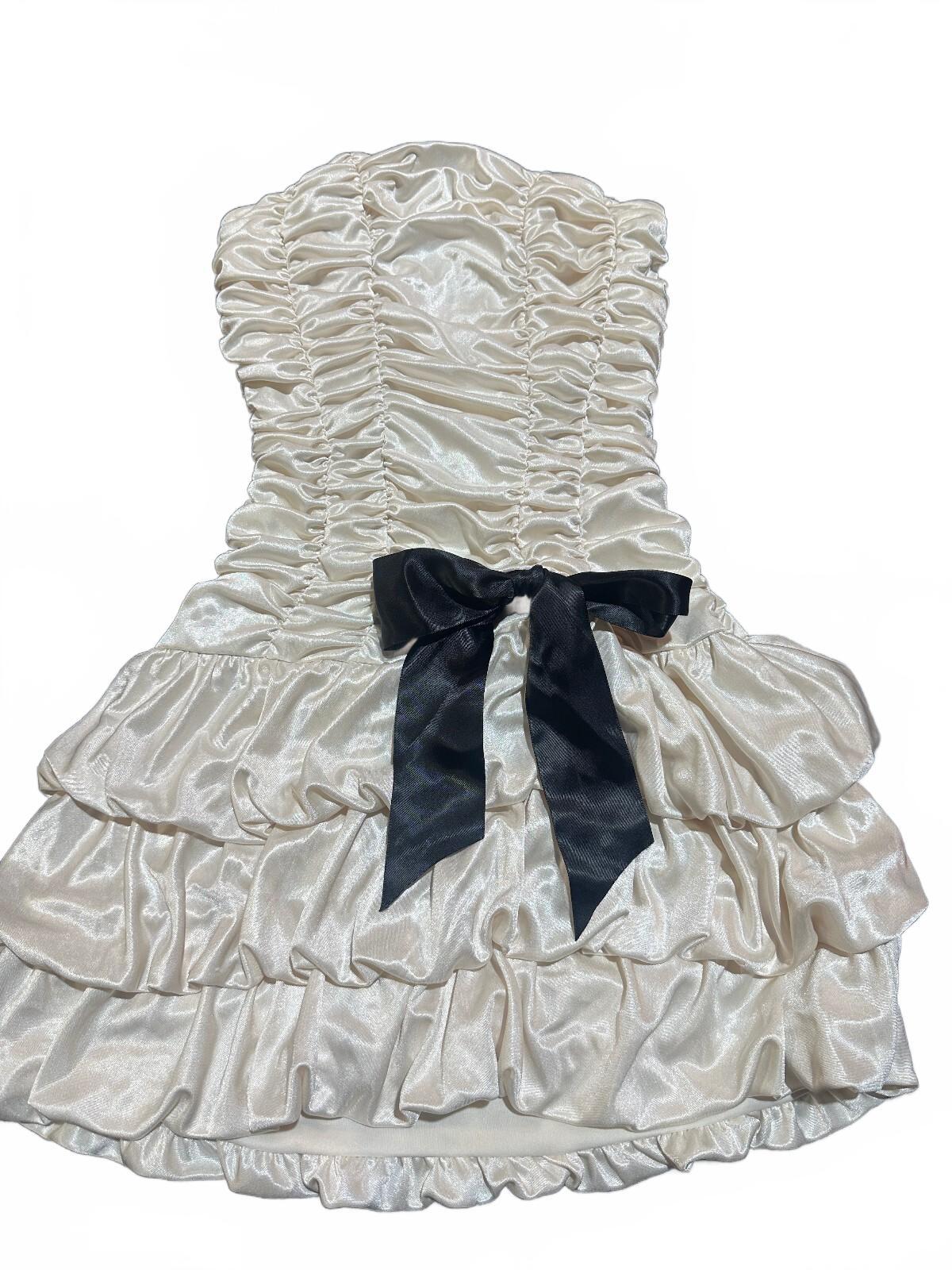 Steppin Out Ivory Strapless Ruffle Dress