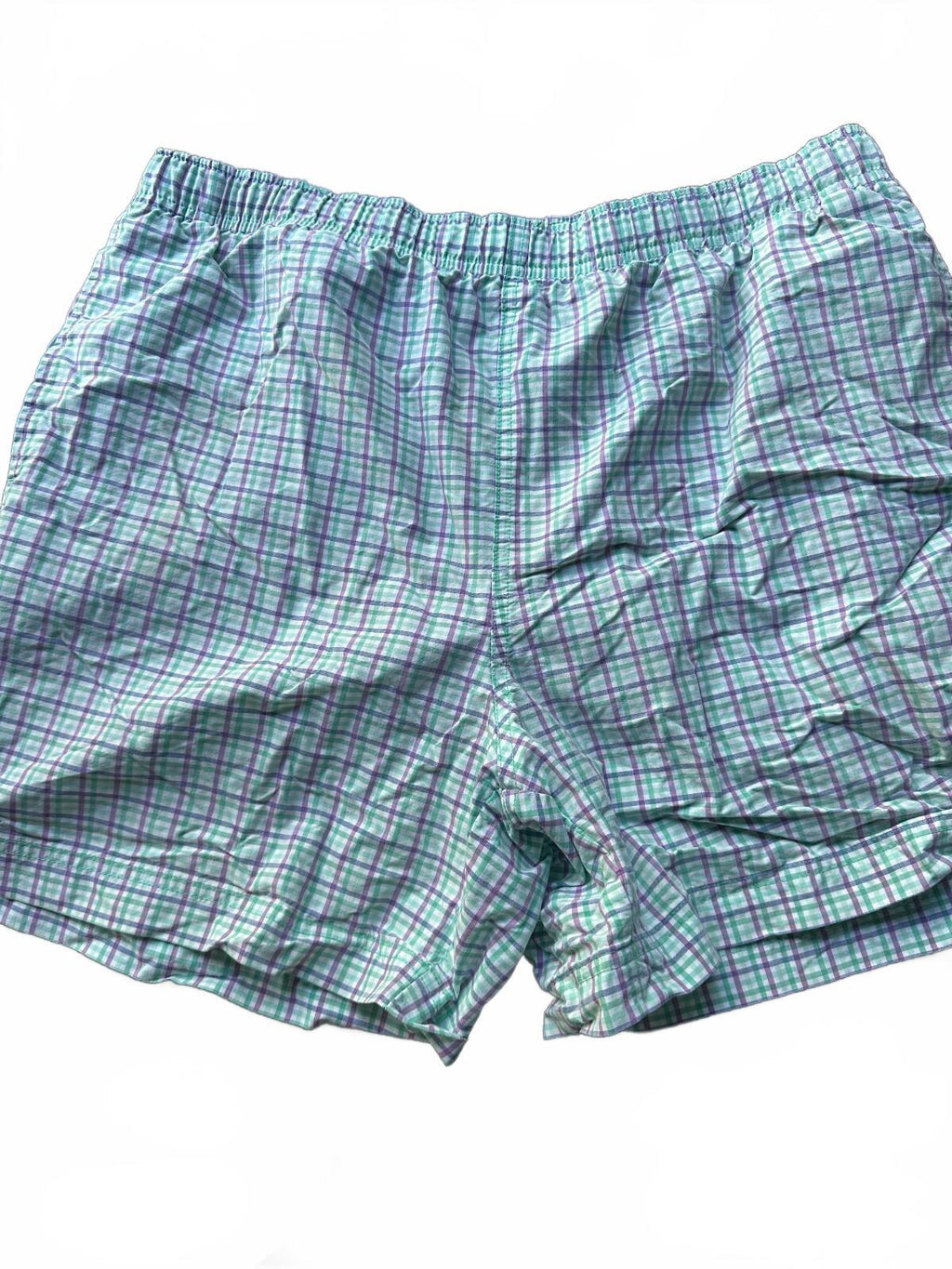 Polo Sport Plaid Swim Trunks L Purple Green Lined