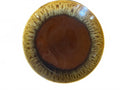 Vintage Brown Drip Glaze Ceramic Dinner Plate 10"