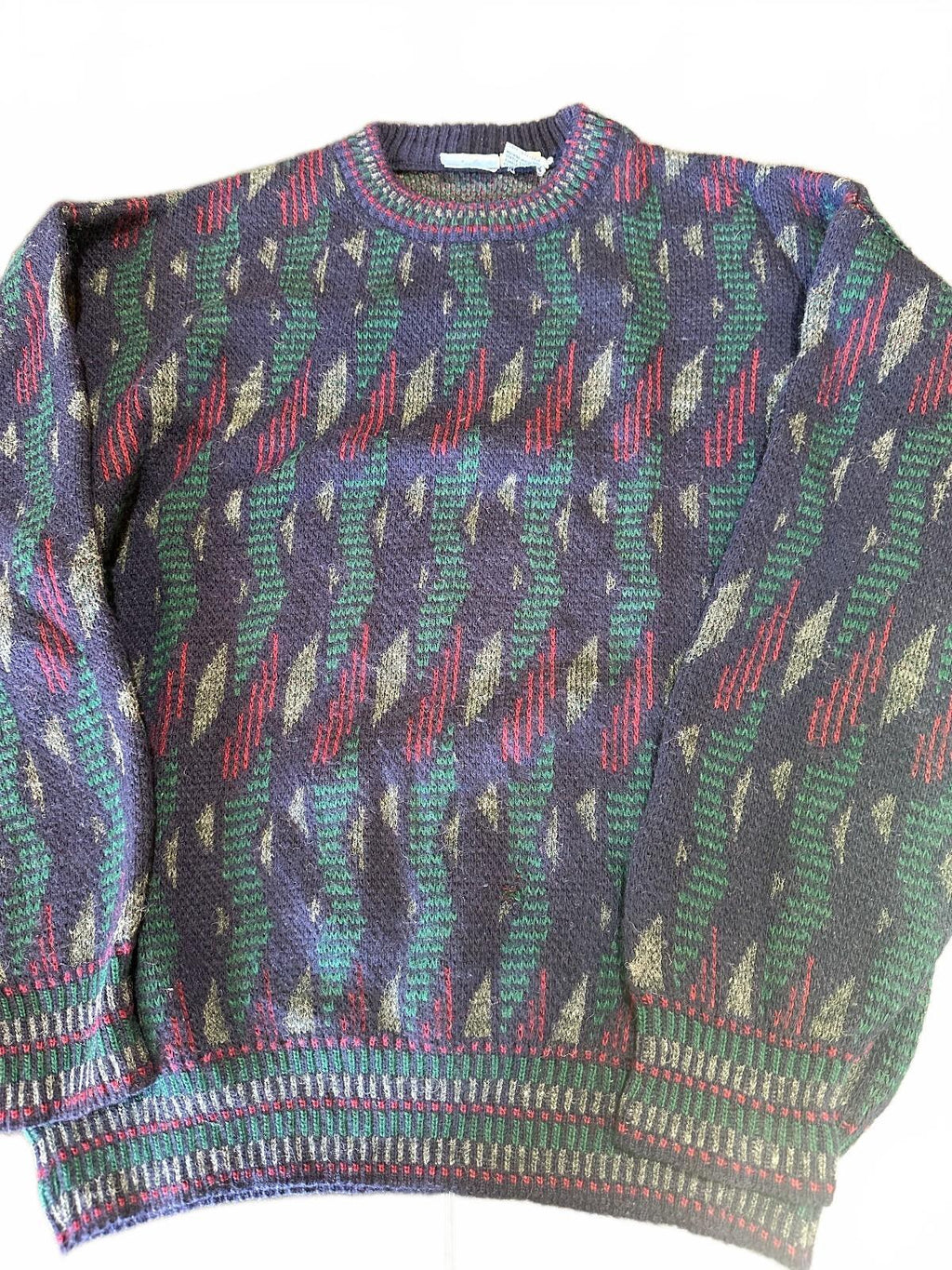 Vintage Florence Italian Wool Geometric Sweater M