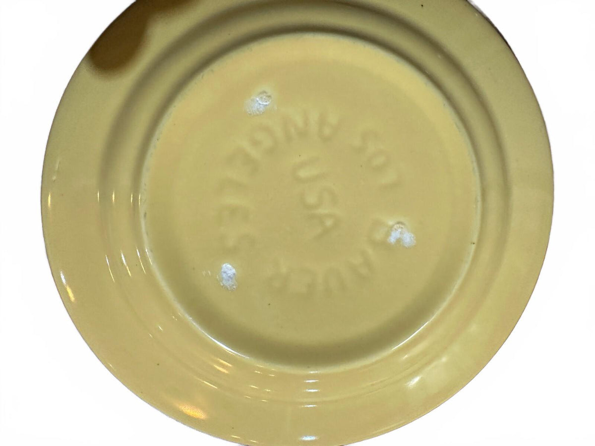 Vintage Los Angeles California Pottery Yellow Plates Set 2