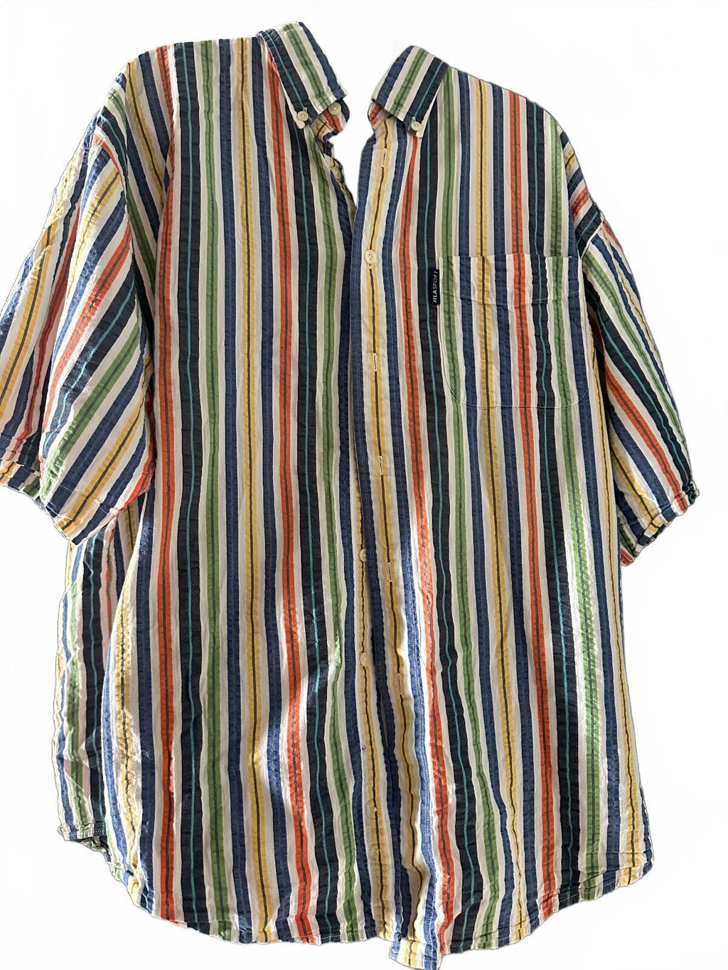 Fila Sport Stone Weave Striped Button Shirt XL