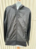 7 Diamonds Black Hooded Zip Jacket Mixed Media