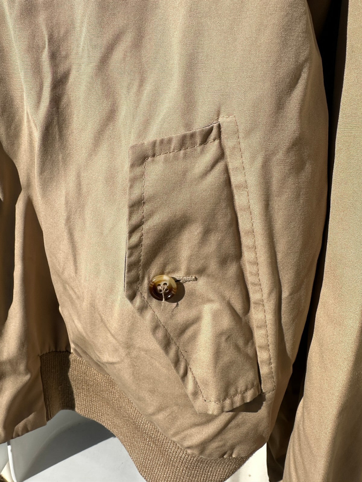 Vintage Reversible Harrington style Jacket Navy Tan XL
