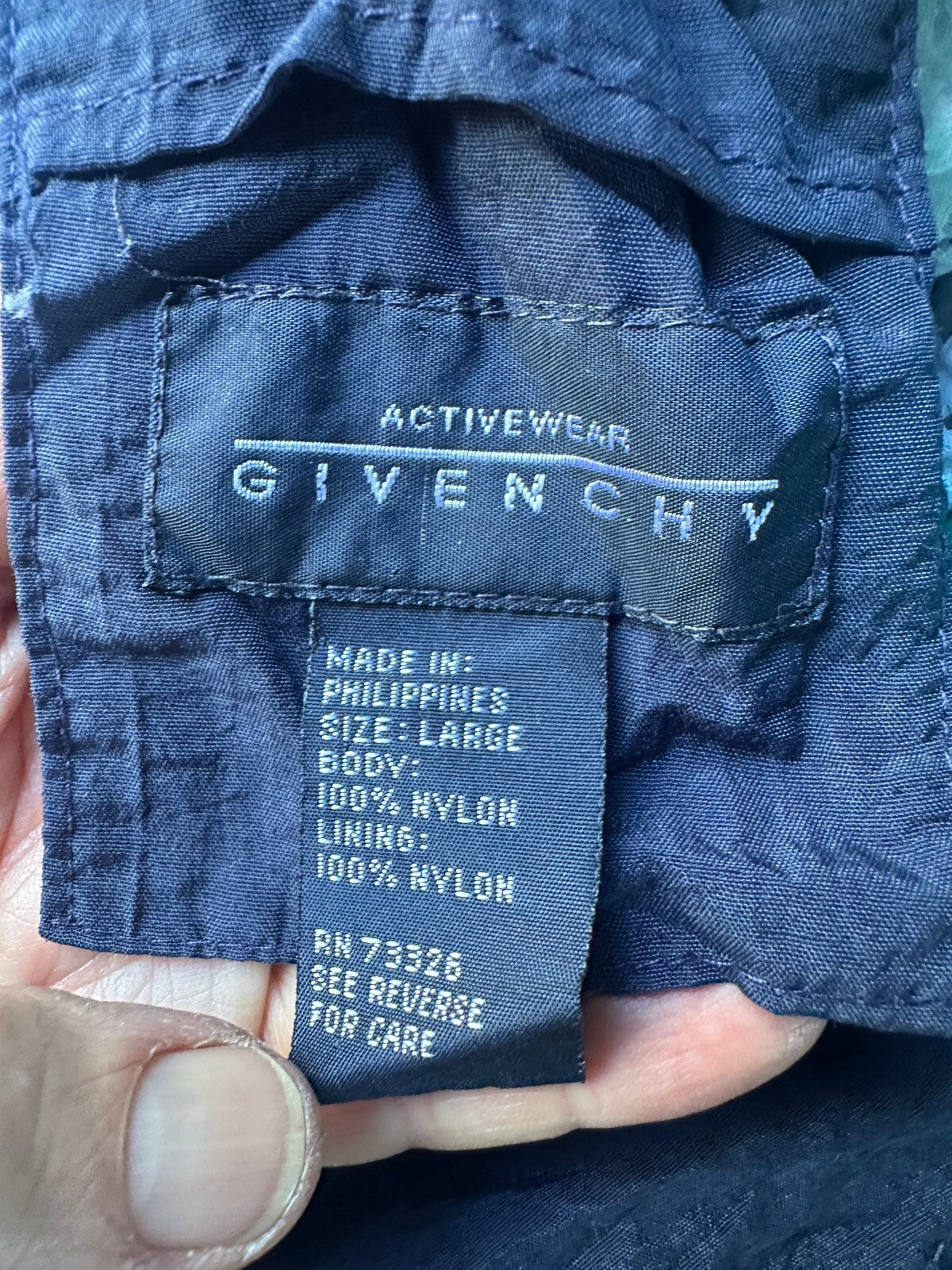 Givenchy Navy Green Swim Trunks Large