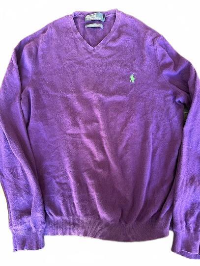 Polo Ralph Lauren Purple Pima Cotton Sweater L