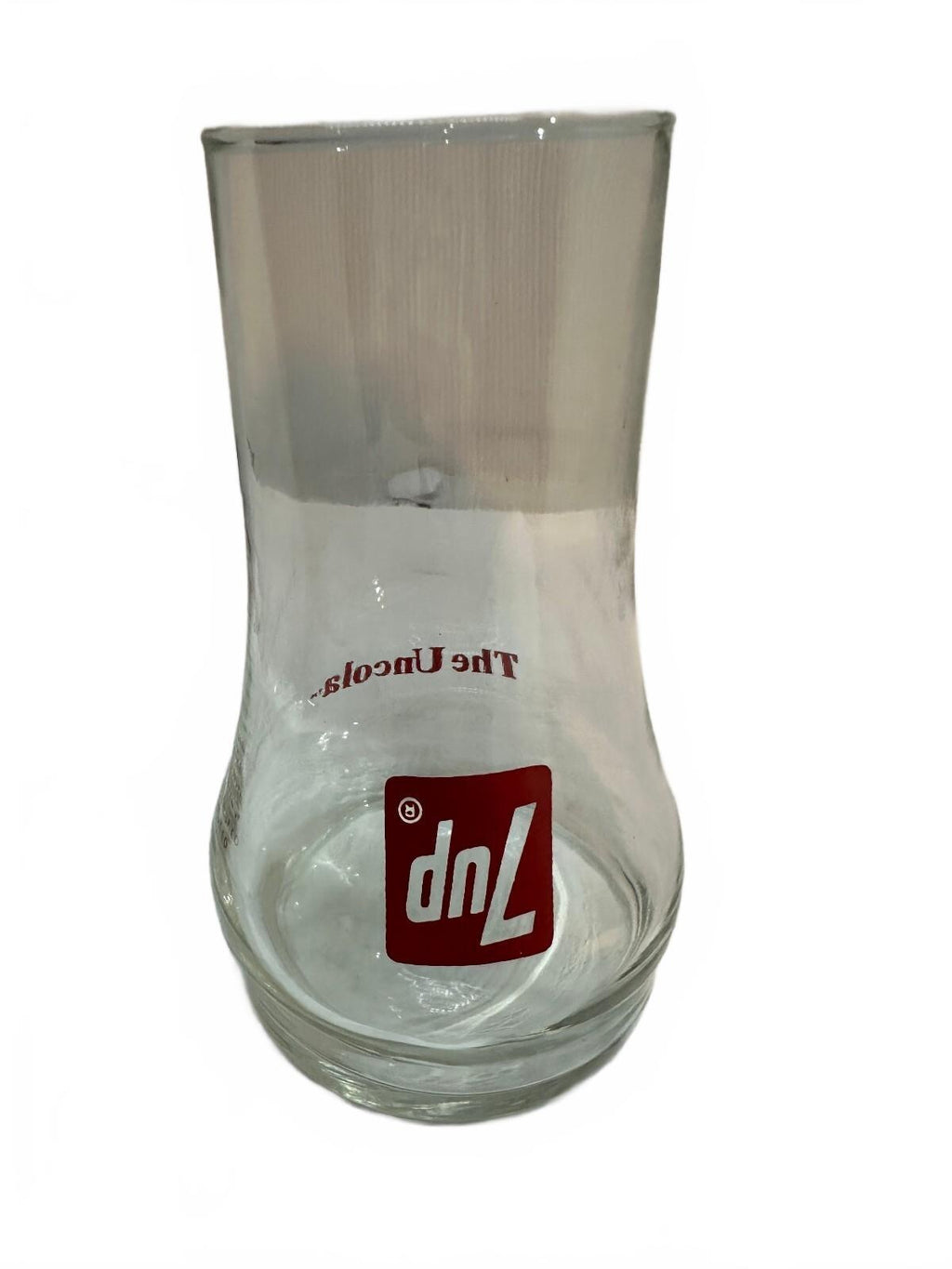 Vintage 1970s 7-Up The Uncola Upside Down Glass