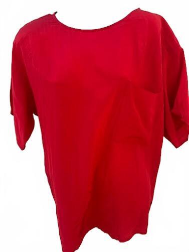 Alexander Julian Colours Red Silk Blouse Size 8