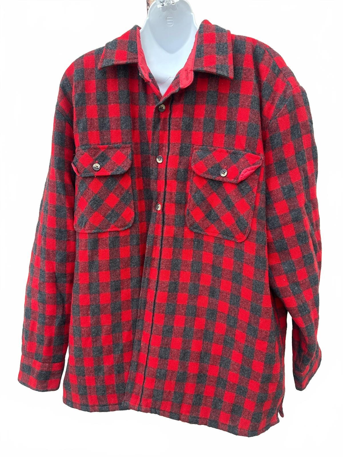 Briggs Quilted Buffalo Plaid Shirt Jacket XL