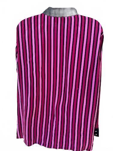 Bob Mackie Wearable Art Silk Striped Blouse