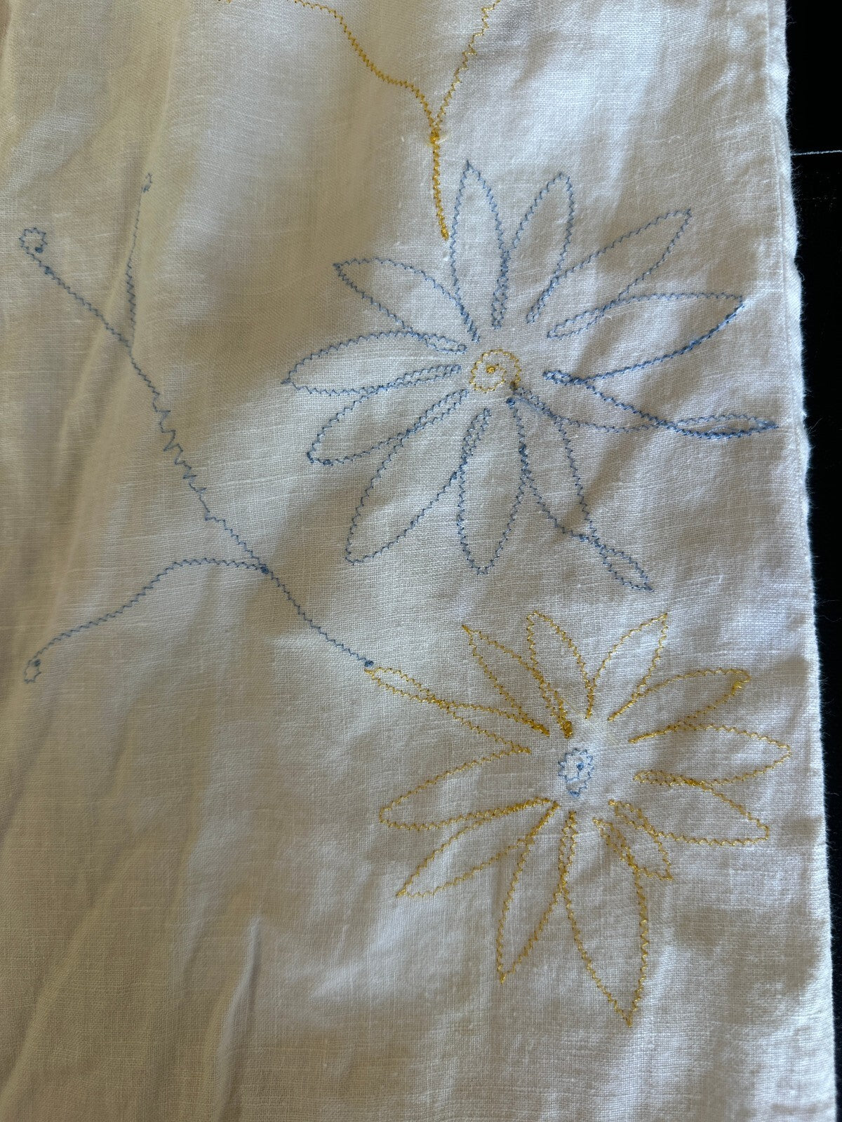 Willi Smith White Linen Embroidered Pants 6