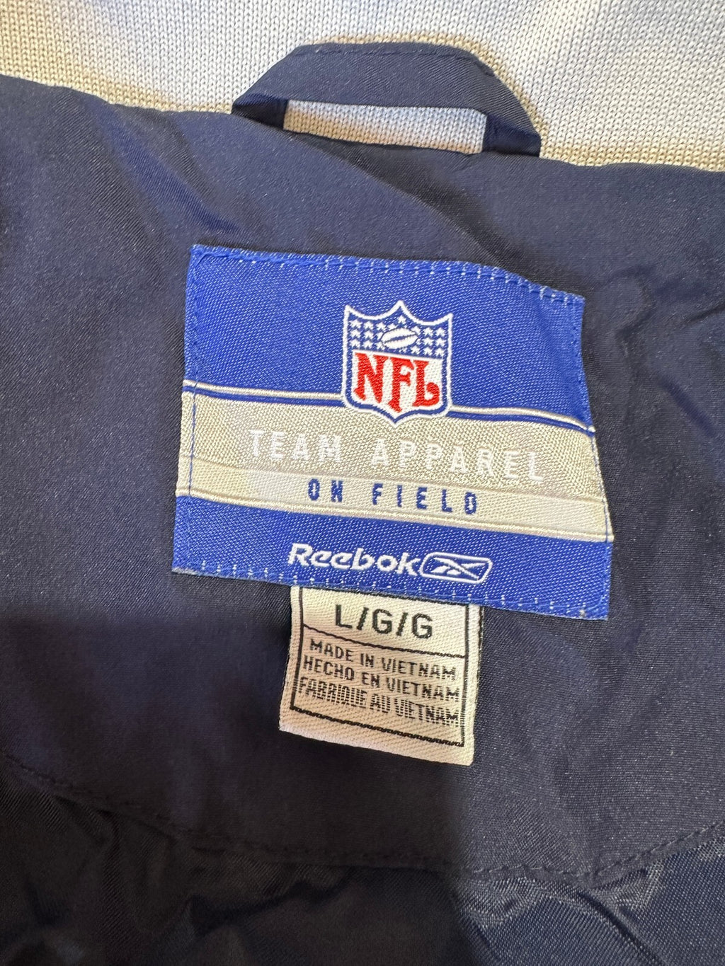 Reebok Dallas Cowboys NFL Sideline Jacket L Navy