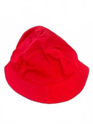 Vintage Sailboat Pocket Bucket Hat Red
