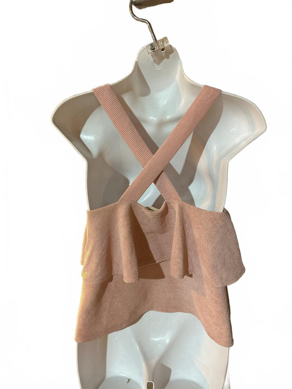 Madewell Texture & Thread Pink Tiered Tank Top S
