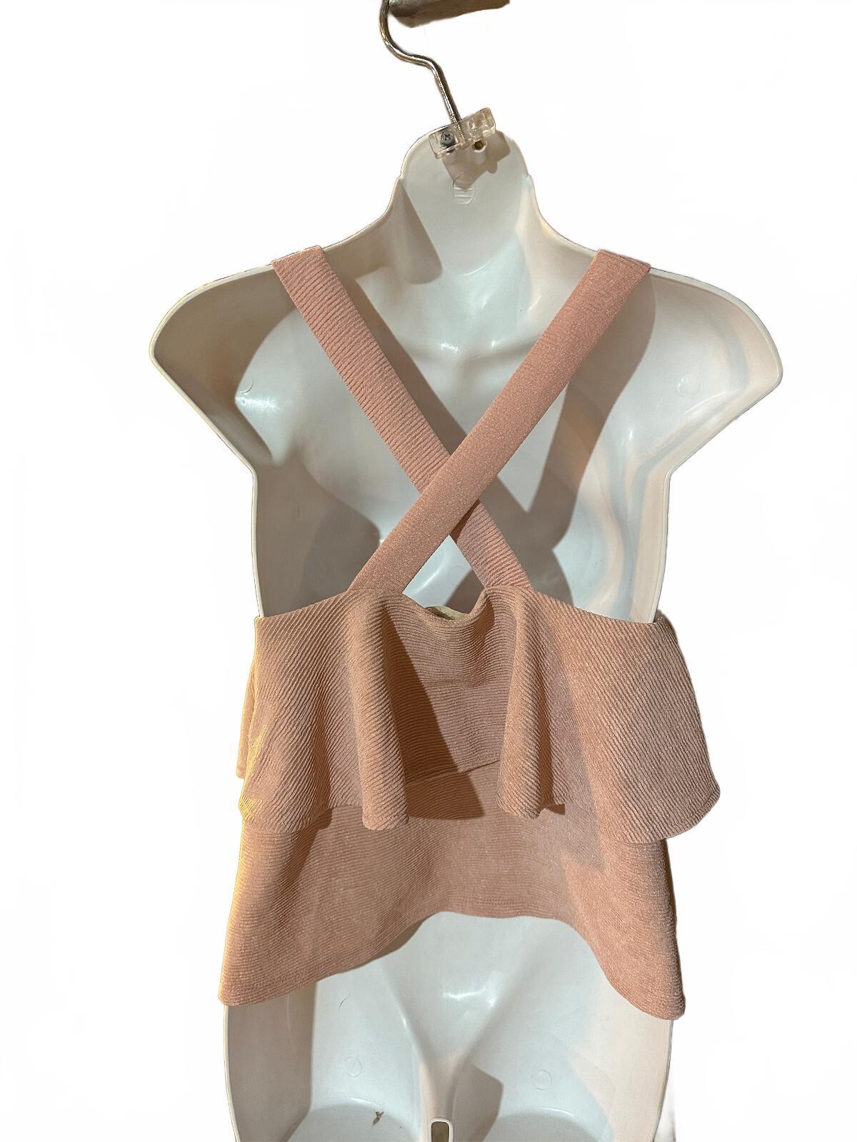 Madewell Texture & Thread Pink Tiered Tank Top S