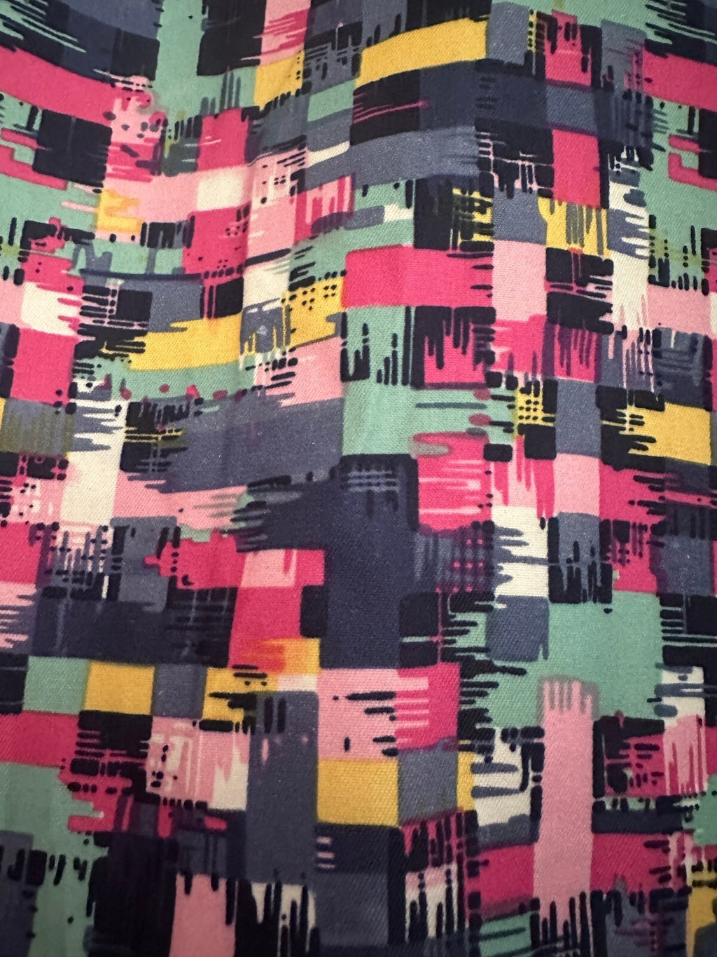 Suslo Colorful Abstract Button Front Shirt L
