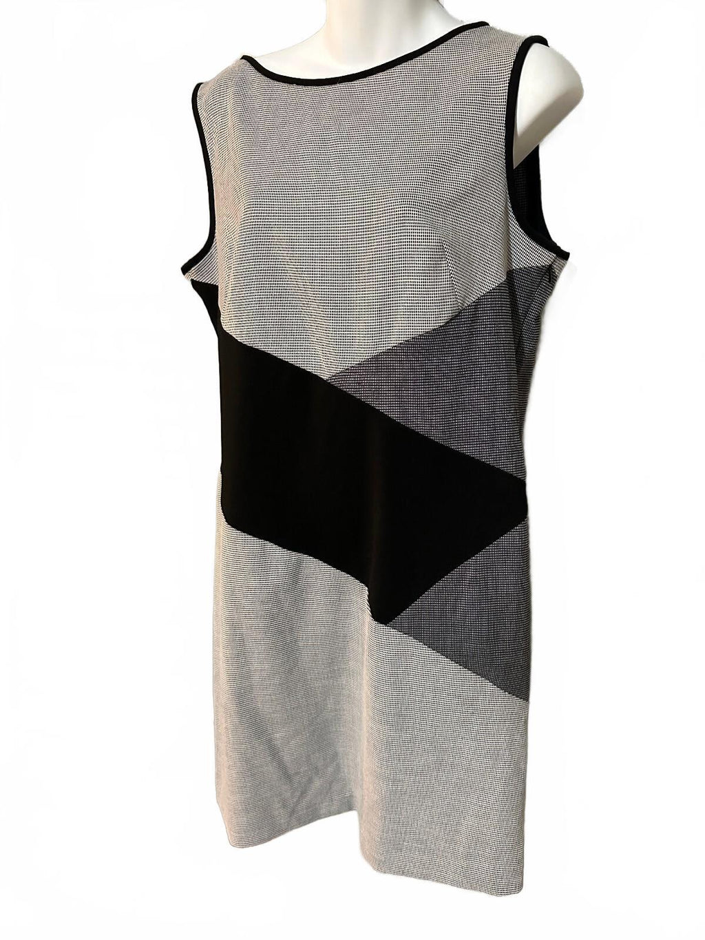 Nine West Black White Sheath Dress Size 14