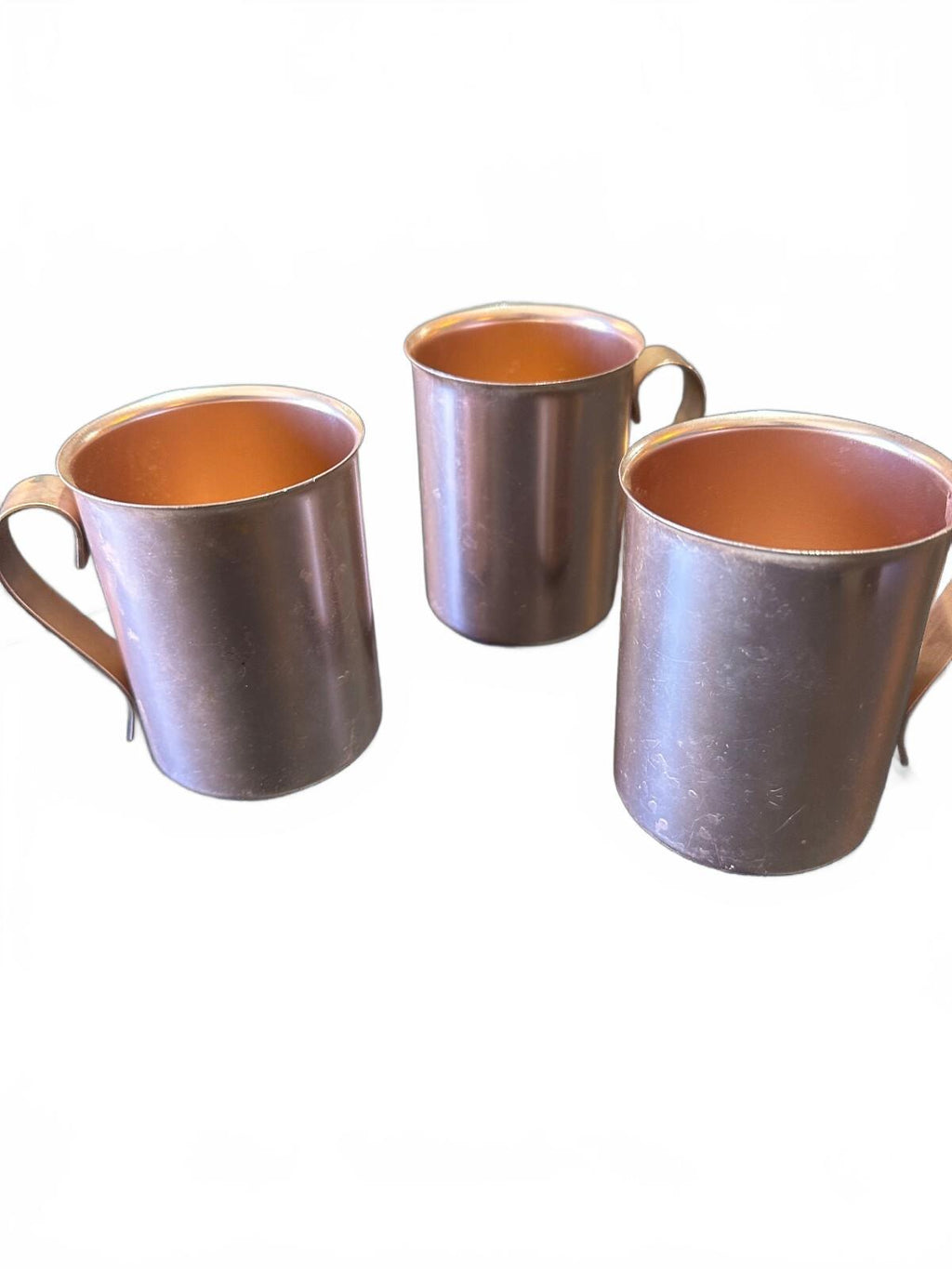 Vintage Bascal Copper Mugs Set of 3 Made in India