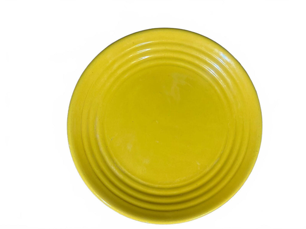 Vintage Los Angeles California Pottery Yellow Plates Set 2