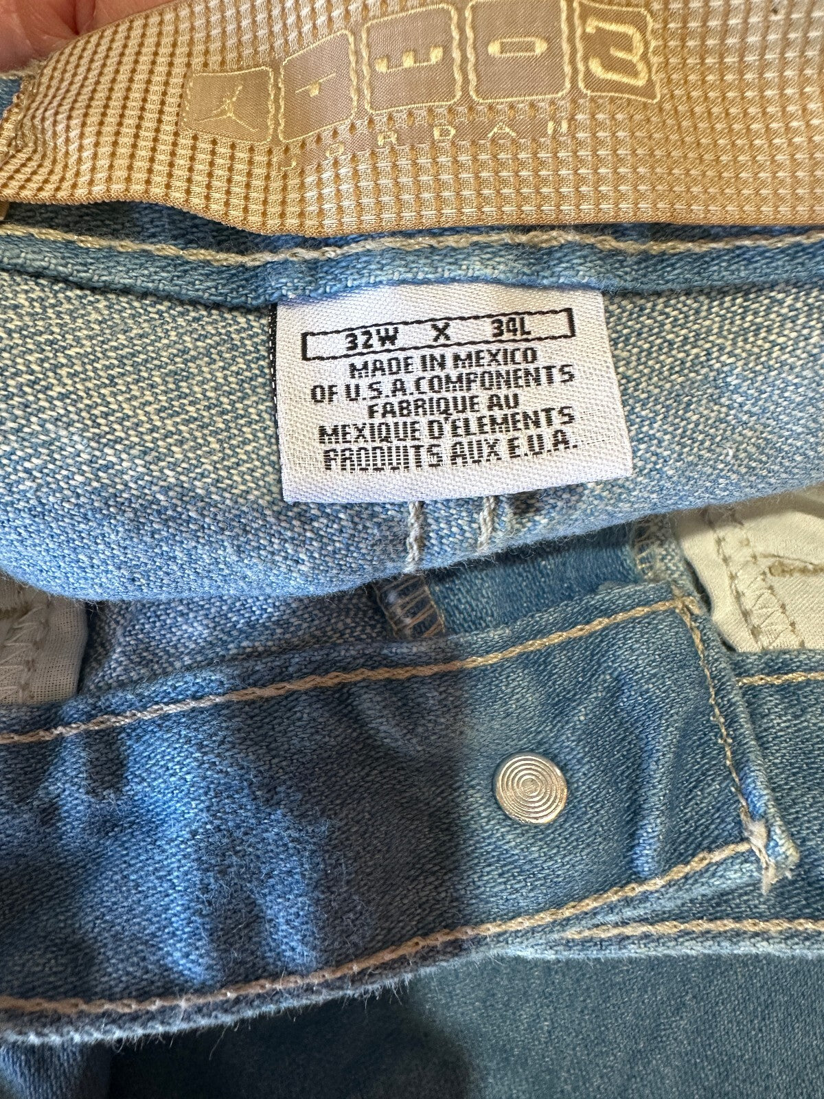 Vintage Jordan J-03 Men's Jeans 32x34 Light Wash Baggy
