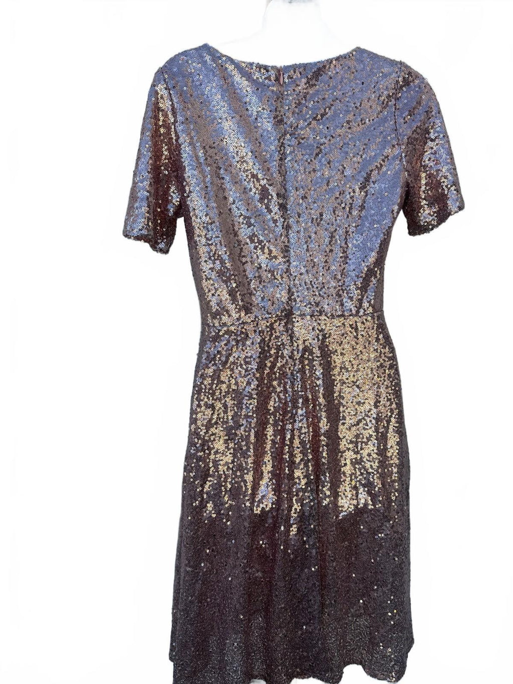 Rose Gold Sequin Cocktail Dress Women's Small