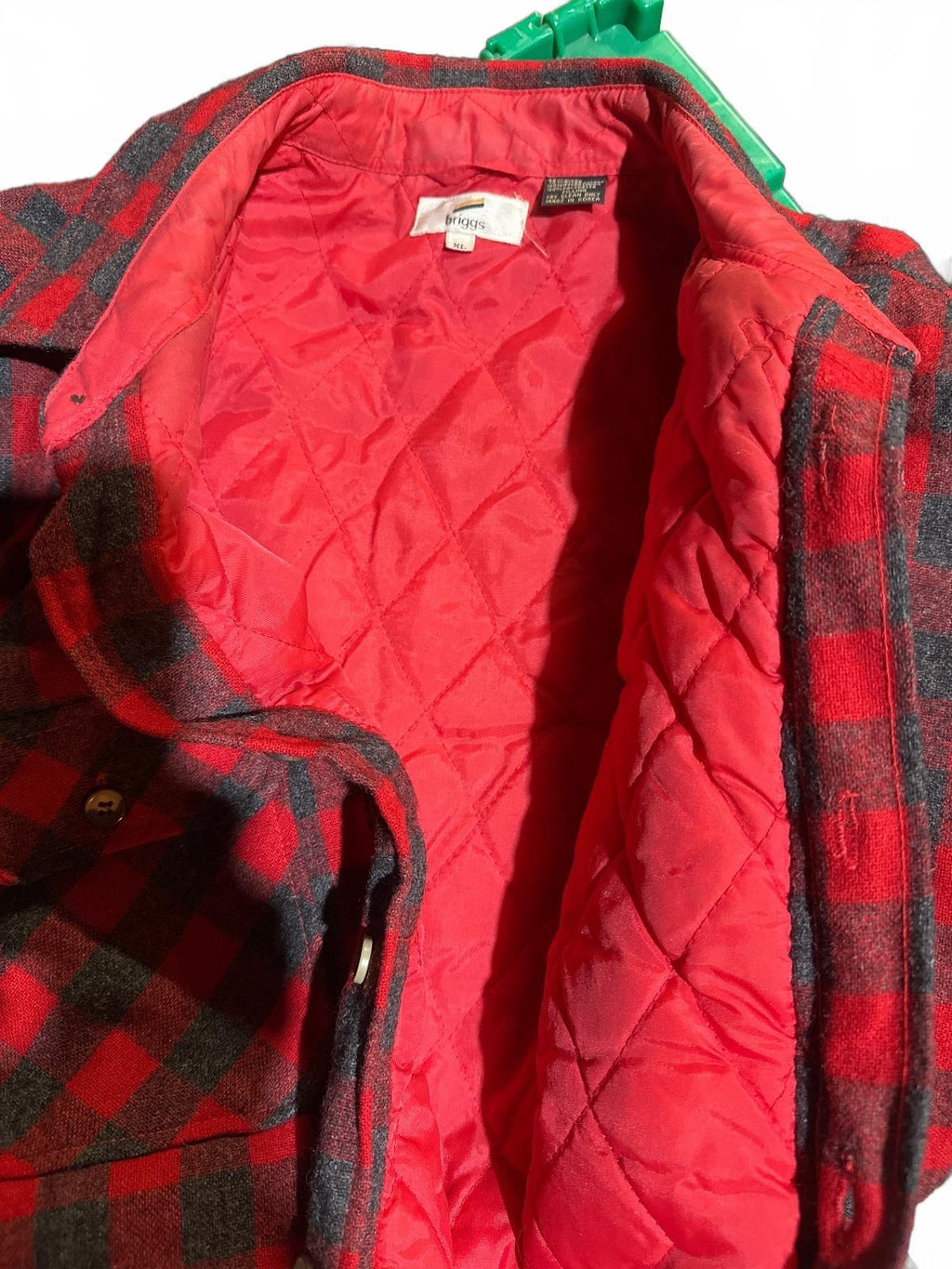 Briggs Quilted Buffalo Plaid Shirt Jacket XL