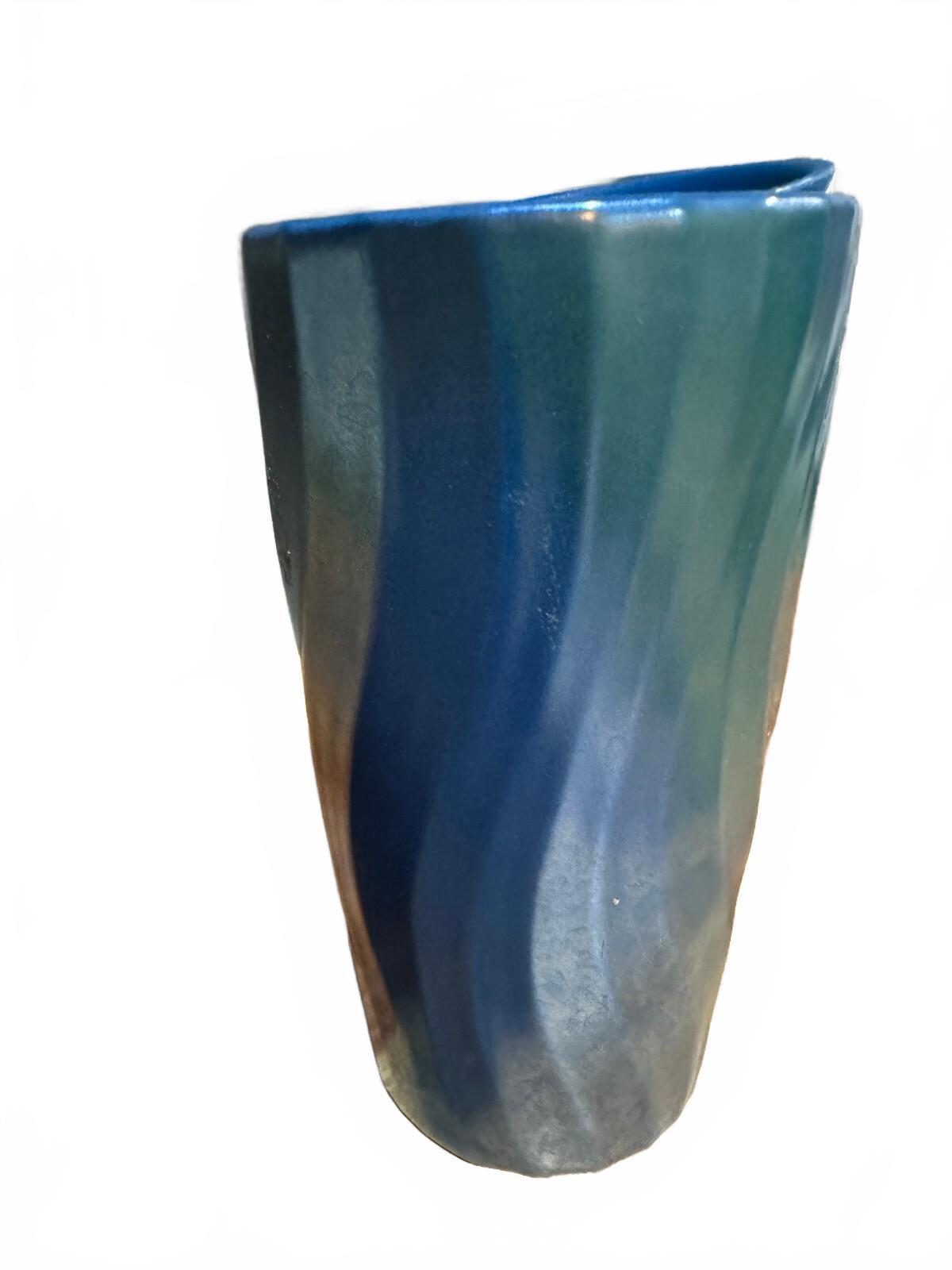 Starbucks 2021 Blue Swirl Ceramic Travel Tumbler 12 oz