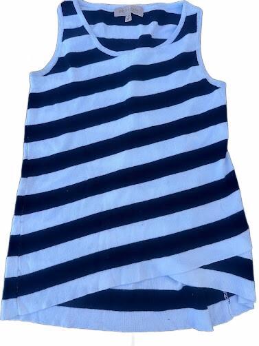 Philosophy Navy Stripe Sleeveless Knit Top XS