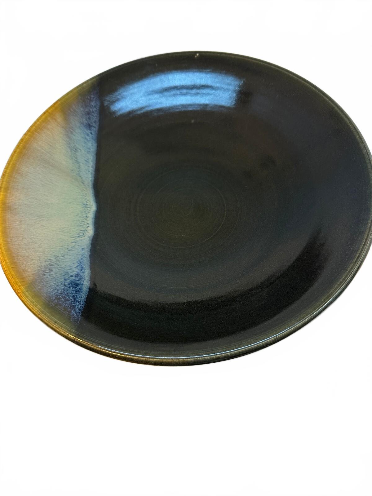 Signed 1999 Studio Pottery Brown Tan Glazed Bowl