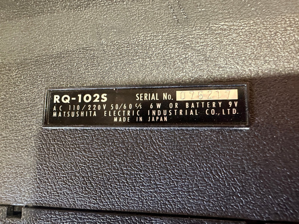 National Panasonic RQ-102S Reel to Reel Recorder
