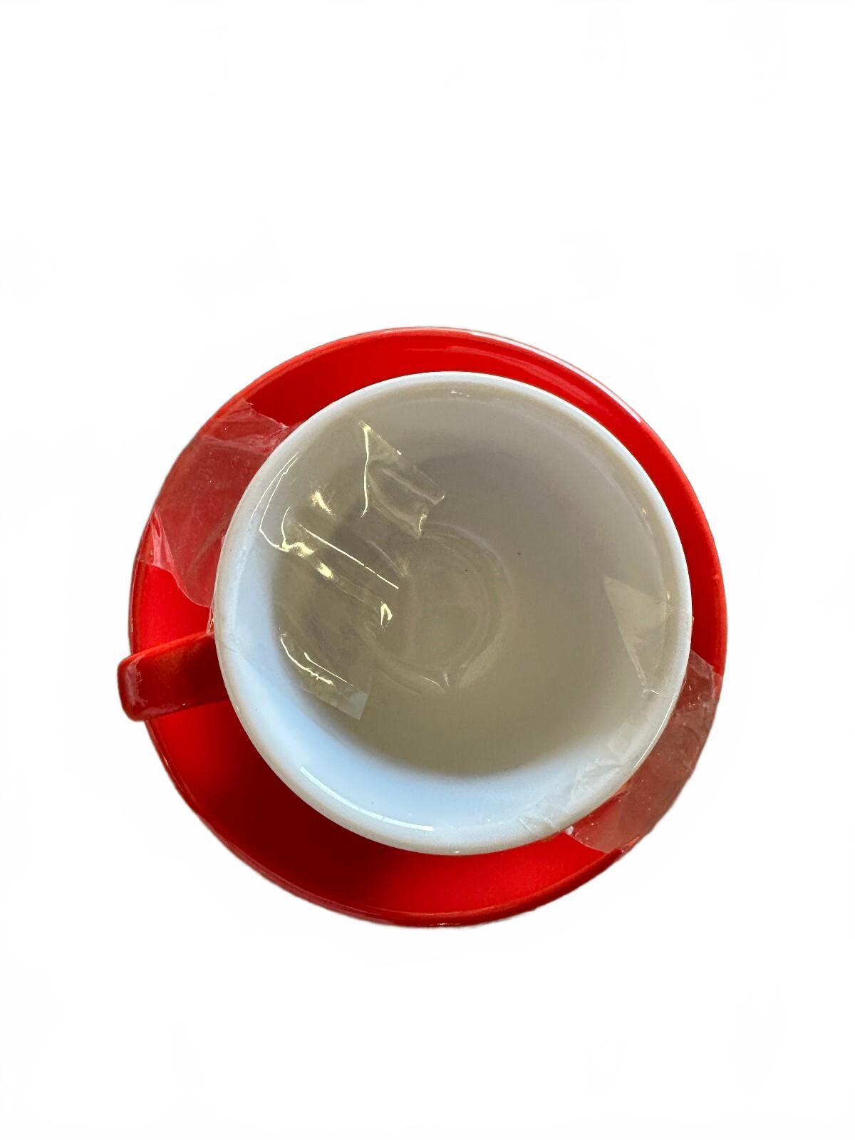 Vintage NCF Italy Red Cup & Saucer