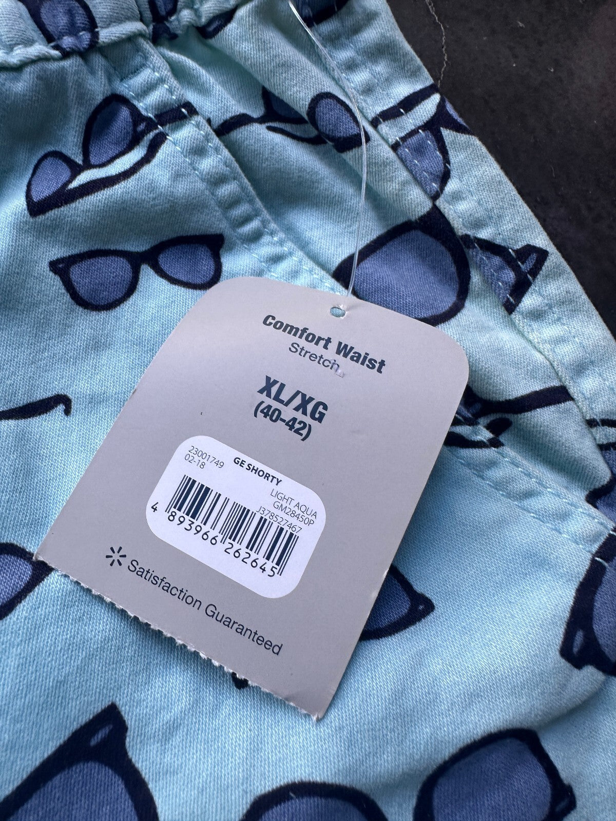 George NWT Sunglasses Print Shorts XL 40-42 Aqua