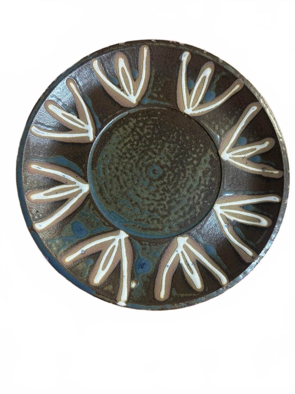 Vintage Studio Pottery Plates Set of 4 Handmade 7.5"