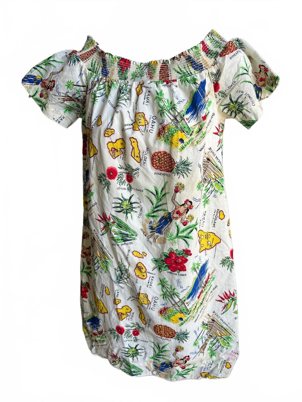 J.Crew Hawaiian Print Off Shoulder Dress Size 2