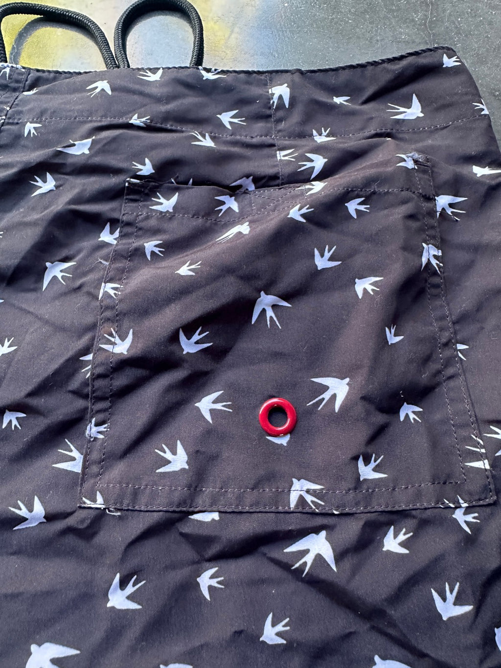 Bird Print Board Shorts Swim Trunks Men's XL