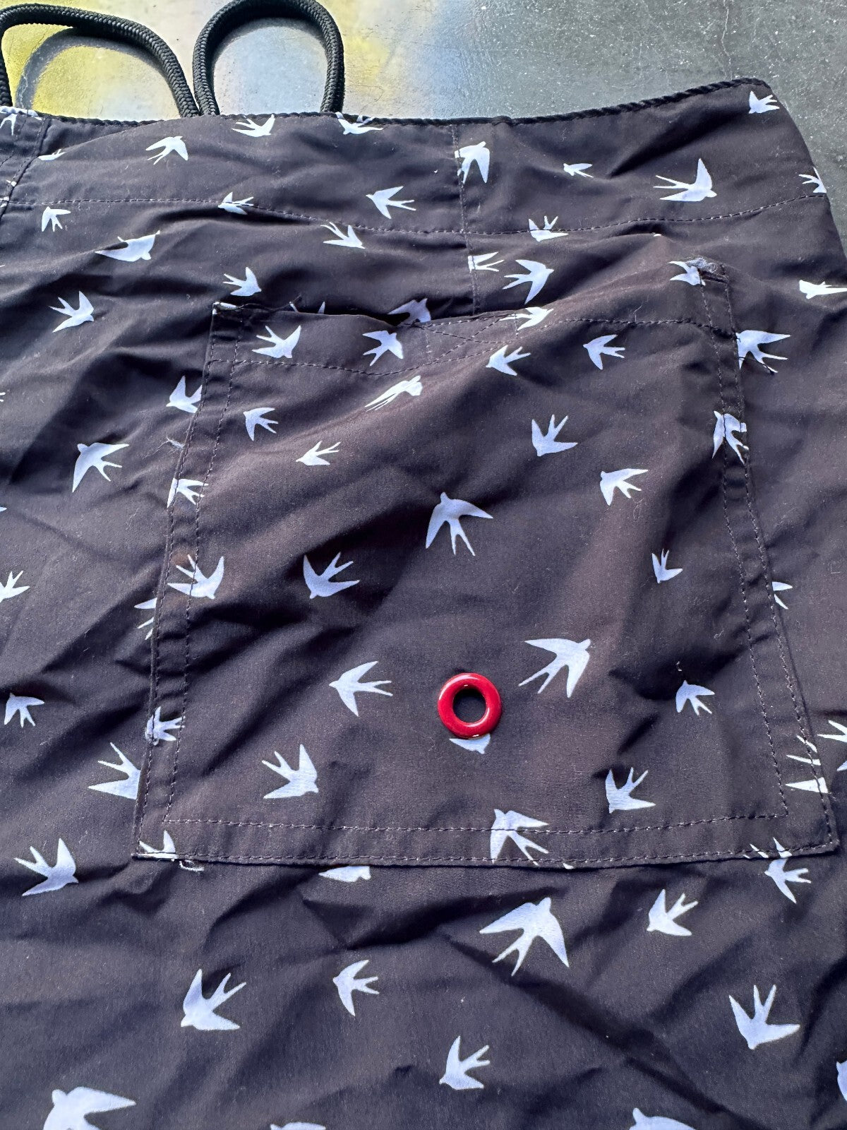 Bird Print Board Shorts Swim Trunks Men's XL