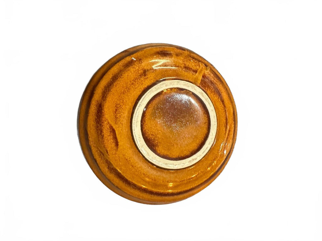 Vintage Hand Thrown Brown Glazed Stoneware Bowl