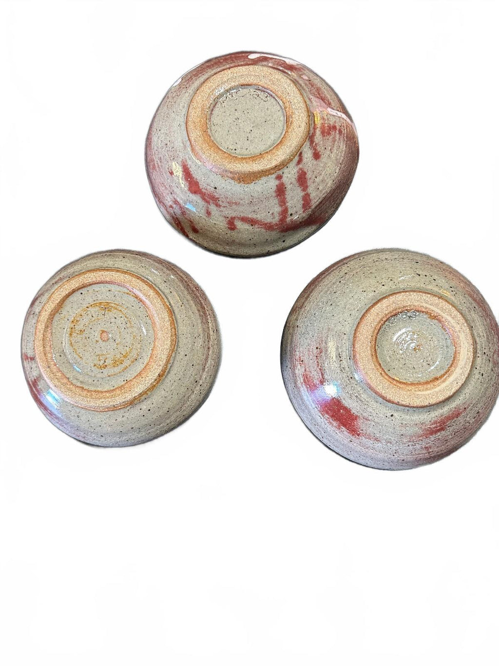 Set of 3 Studio Pottery Stoneware Bowls