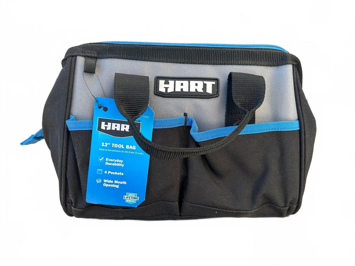 HART 12" Tool Bag Gray Black Blue New With Tags