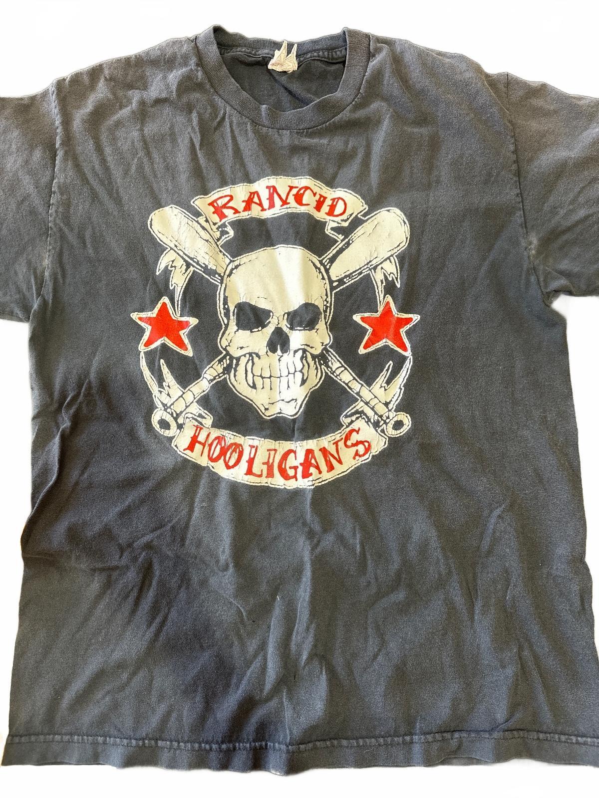 Rancid Hooligans Punk Rock Skull T-Shirt Large