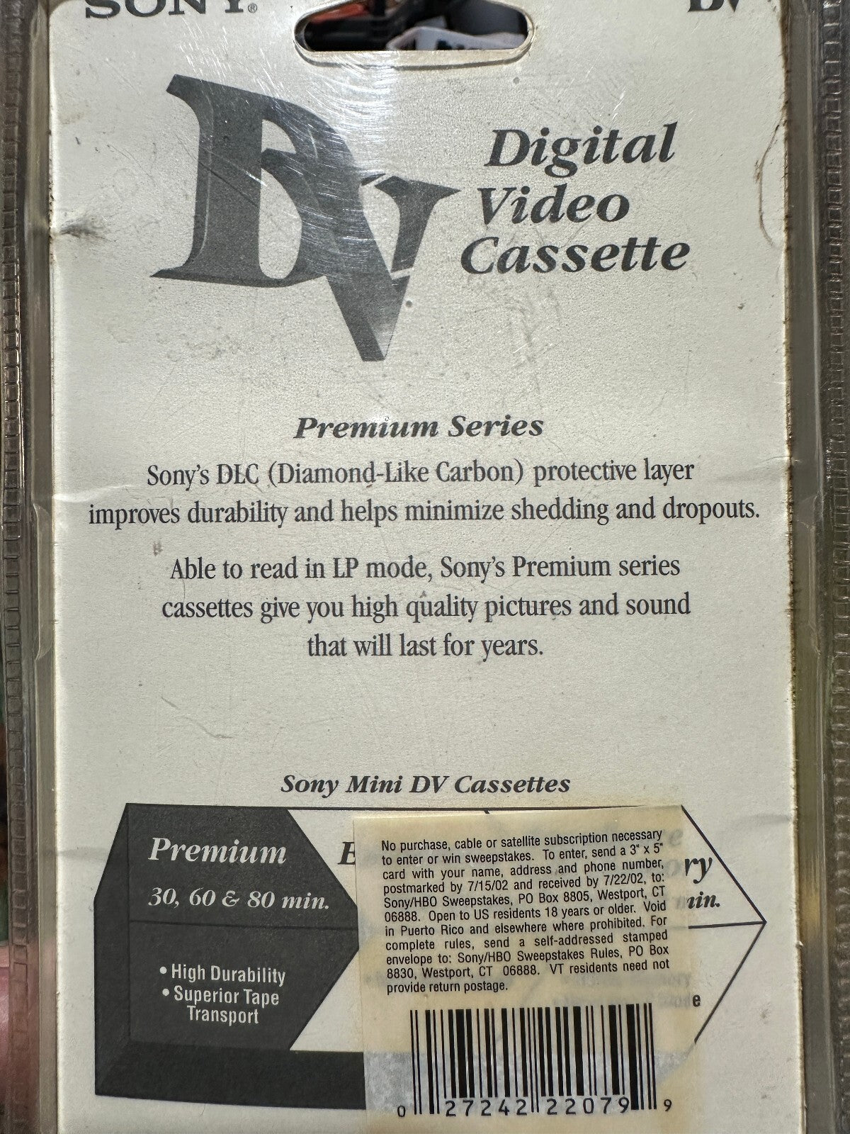 Sony MiniDV 60 Premium Tape Sealed HBO Promo